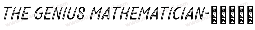 THE GENIUS MATHEMATICIAN字体转换